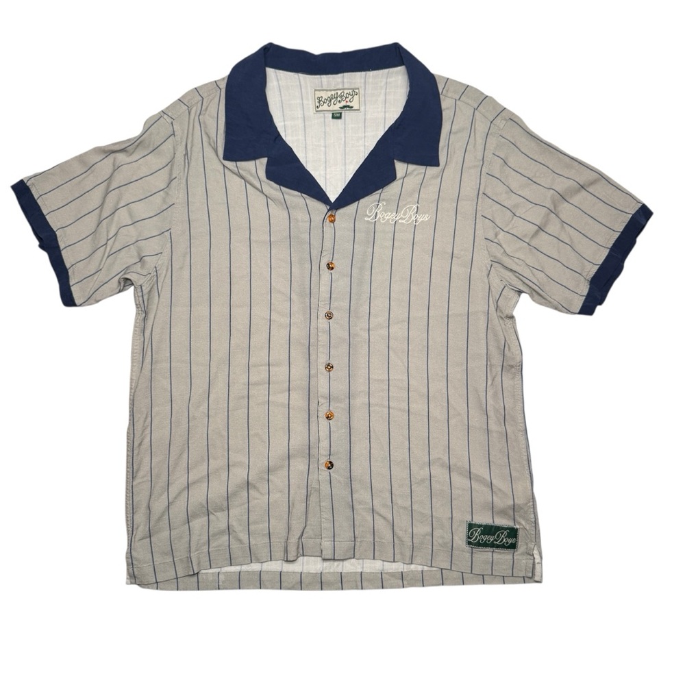 Bogey Boys by Macklemore Ebbits Field Baseball Button-Up Golf Shirt Men's Small